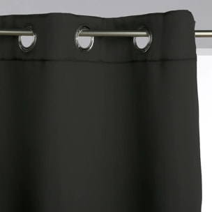 Lot de 2 rideaux occultants noir 135x240cm