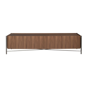 Mueble TV Angel Cerda madera chapada en nogal 220x46x53cm