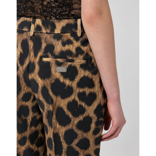 PHILIPP PLEIN Pantaloni dal taglio dritto LEOPARD