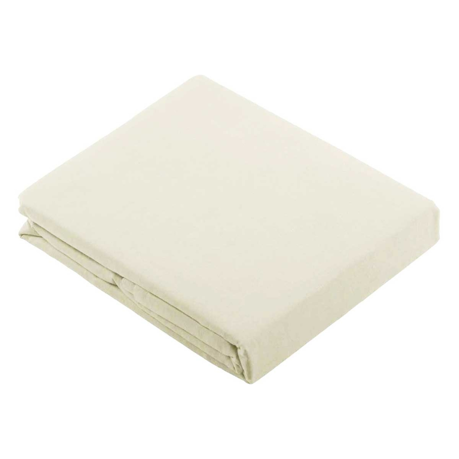 Drap Plat Uni en 100 % Coton - Blanc