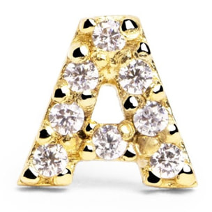 Orecchino Singolo Letter Sparks Argento Placcato Oro