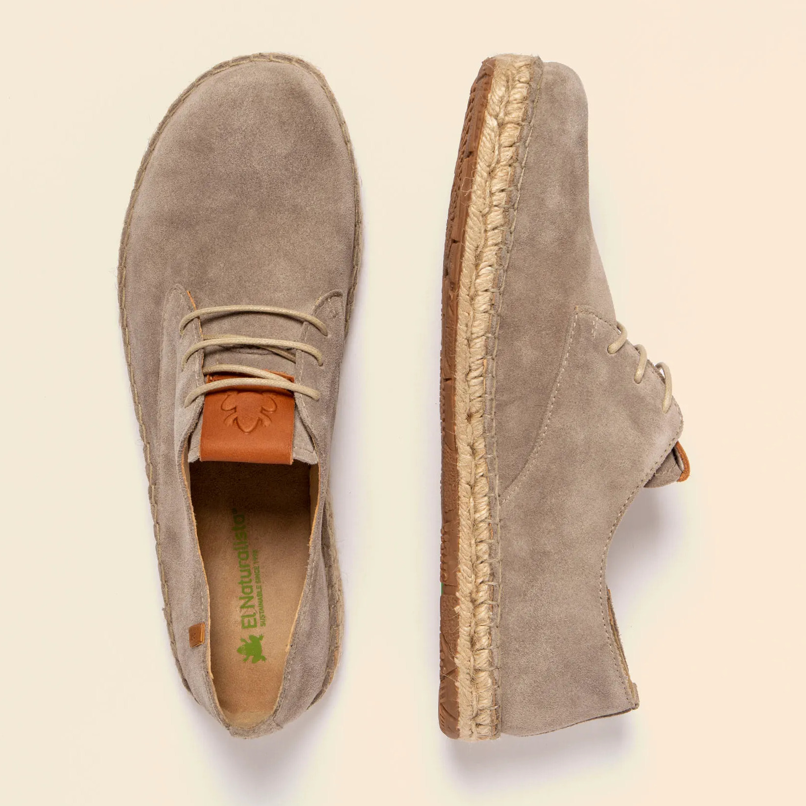 Zapatos N678 SILK SUEDE TAUPE / CAMPOS color Taupe