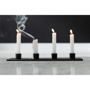 J-Line chandelier 4 Parties - métal - noir