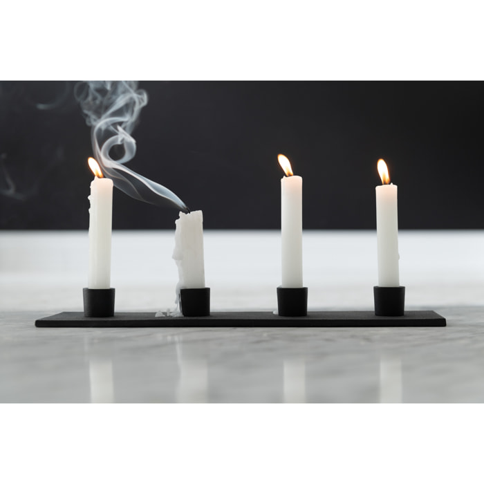 J-Line chandelier 4 Parties - métal - noir