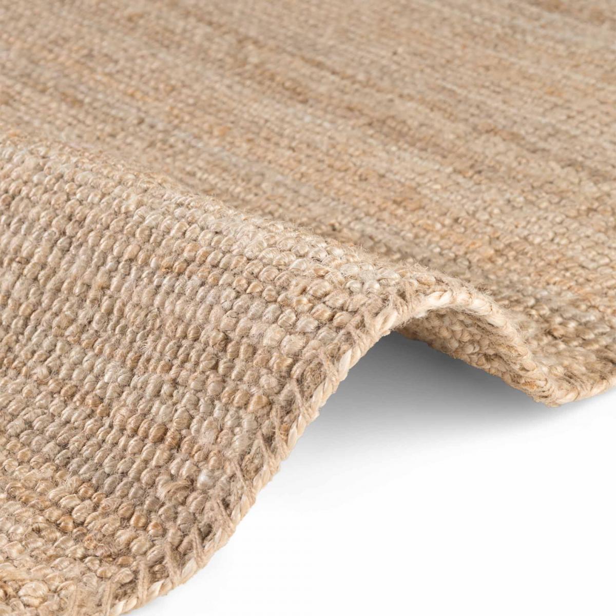 Tapis rond, forme ronde, motif uni, tissé à la main, sum