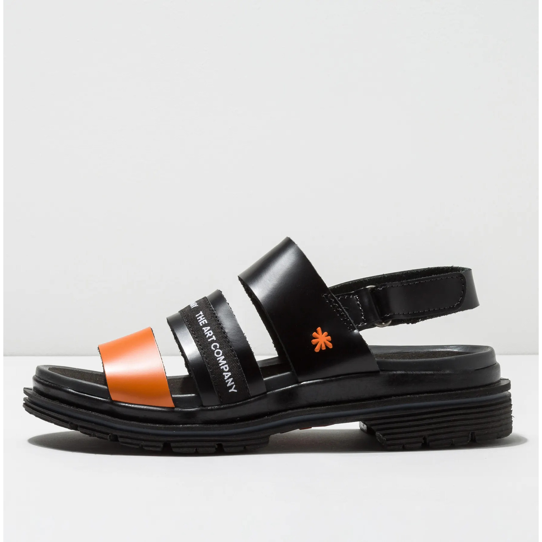 Sandalias 1545 CITY BLACK-ORANGE/ BIRMINGHAM color Black-orange