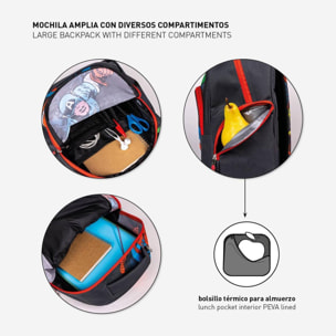 Mochila escolar mediana de los vengadores, niños, multicolor, estándar