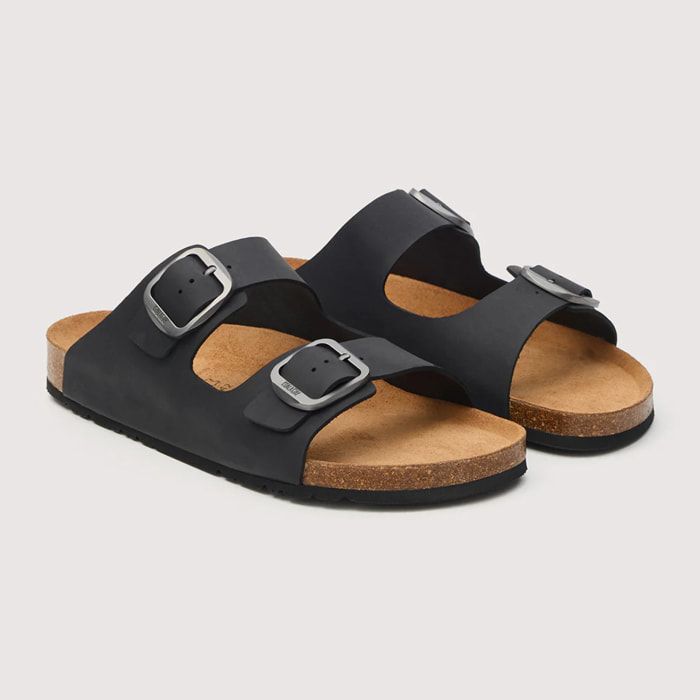 Sandalia Piel Bio Negro- Majestic