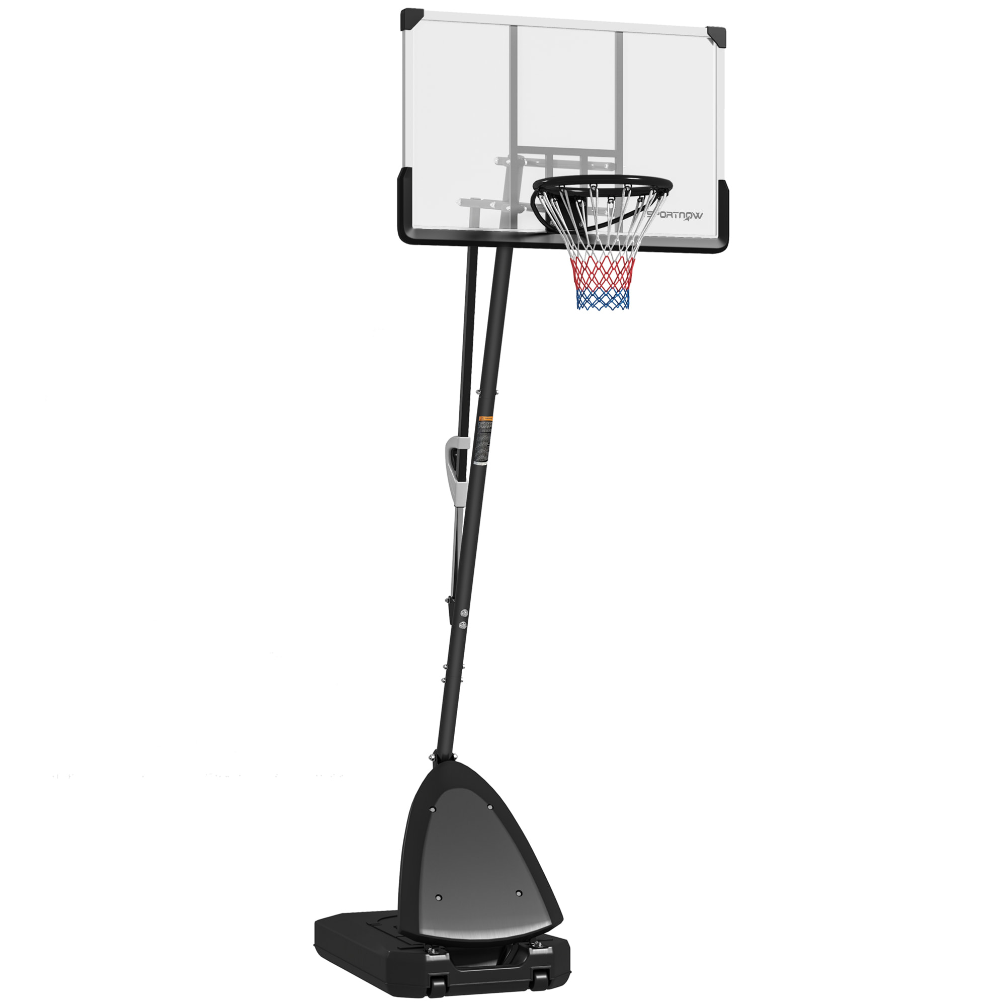 Canasta de Baloncesto para Exterior, Altura Ajustable de 16 Niveles, 150-305 cm, Canasta de Baloncesto Portátil con Ruedas, Base Rellenable y Sistema de Retorno, para Adultos y Adolescentes