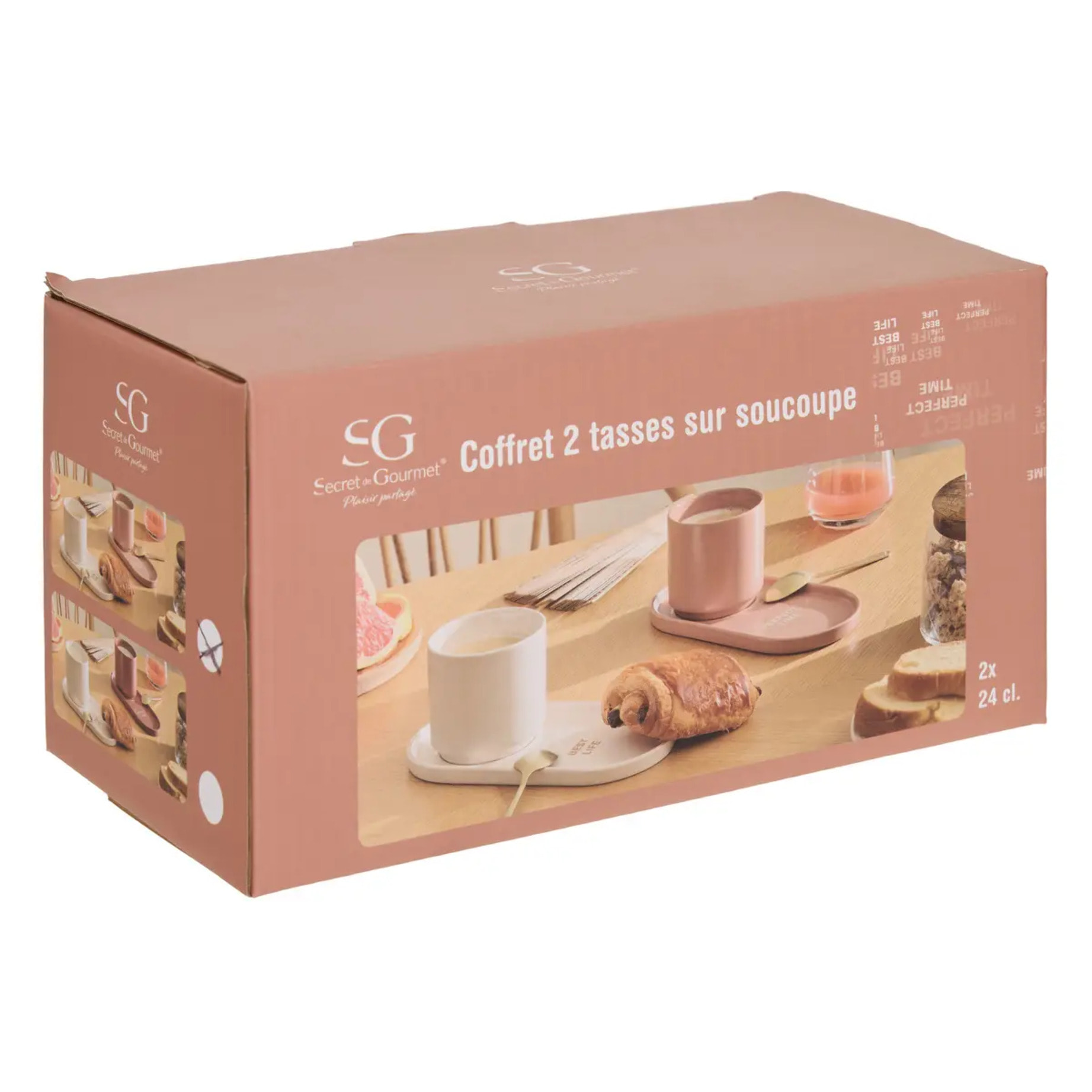 Coffret de 2 tasses avec coupelles Casa Sienna 24cl