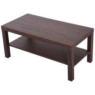 Mesa de Centro Multifuncional de Madera 90x45x40,5cm Nogal