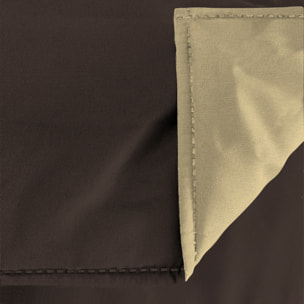 TRAPUNTA INVERNALE ELEGANT, 300gr, Microfibra, Doubleface, Made in Italy - MARRONE/PANNA