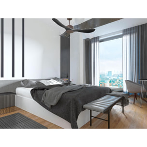 Ventilateur de plafond ø132 cm avec Wifi Réversible Hypersilence 40   W Chocolat