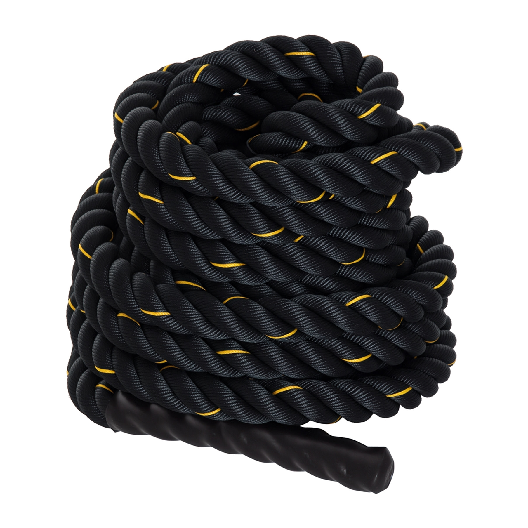 Cuerda de Batalla Ø38 mm Longitud 9 m Battle Rope Formación Battling Power Cuerda Ejercicio Fitness Deporte Poliéster Ultra Resistente Negro