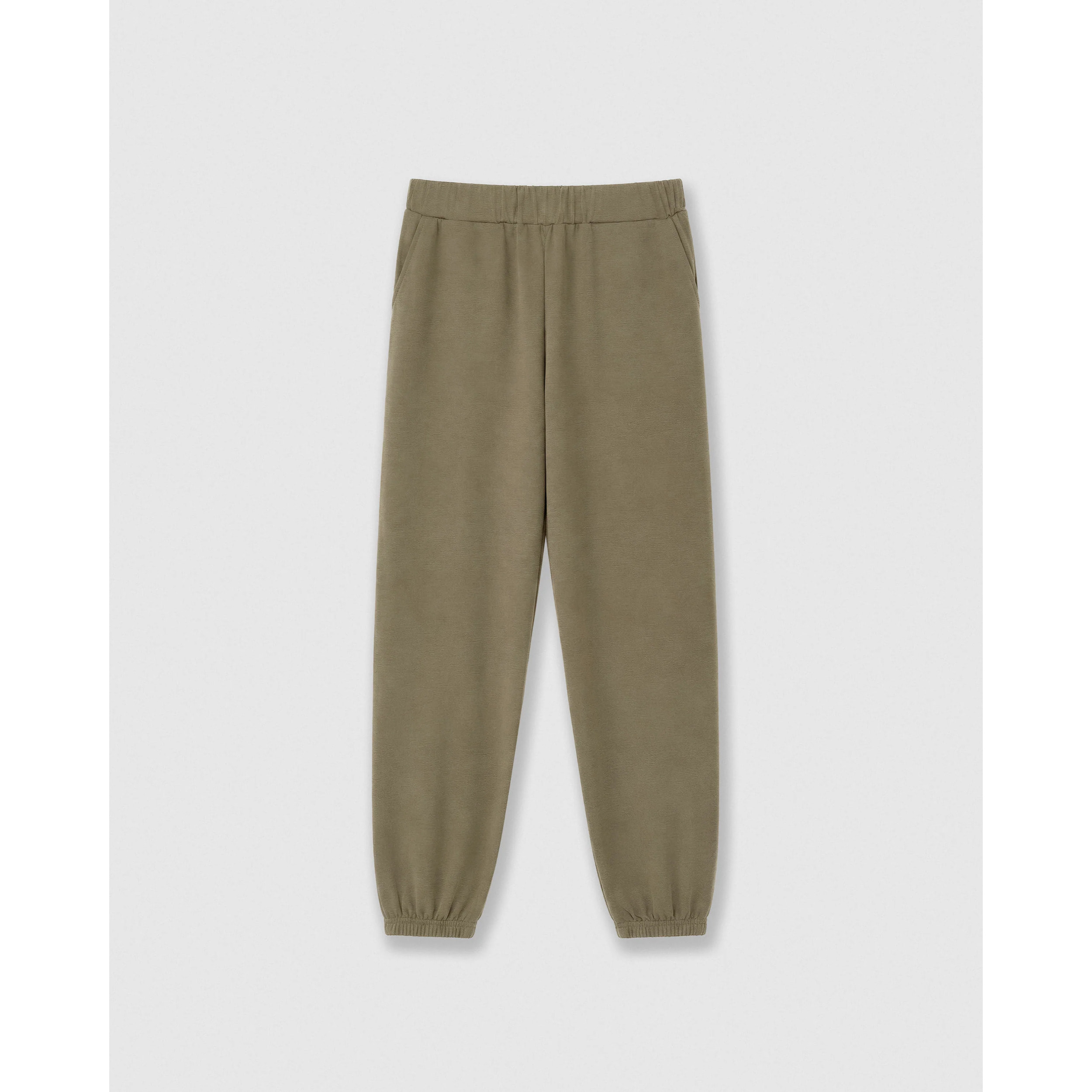 Pantalón jogger fluido liso verde cacería