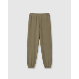 Pantalón jogger fluido liso verde cacería