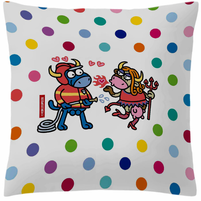 Funda de cojín deco 50x50 cm FUEGO - 100% algodón -