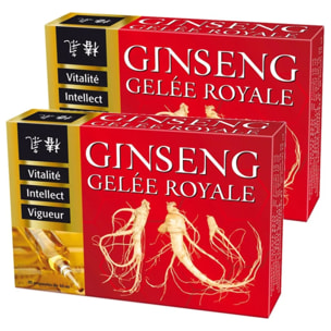 NUTRIEXPERT – Ginseng Gelée Royale – Favorise tonus physique et intellectuel – Soutient la résistance et la vigueur – Combat la fatigue – Actifs d'Origine Naturelle - Vegan - Lot de 2 produits