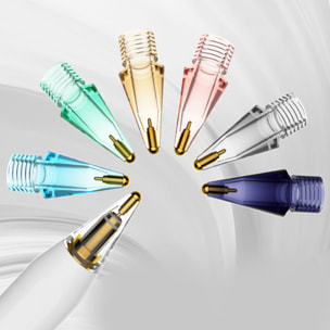 Ricambio punta in metallo per Pencil iPad generazione 1 e 2. Trasparente. Colori casuali.