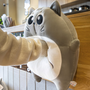 Cuscino extra morbido design gattino grasso. 70cm.