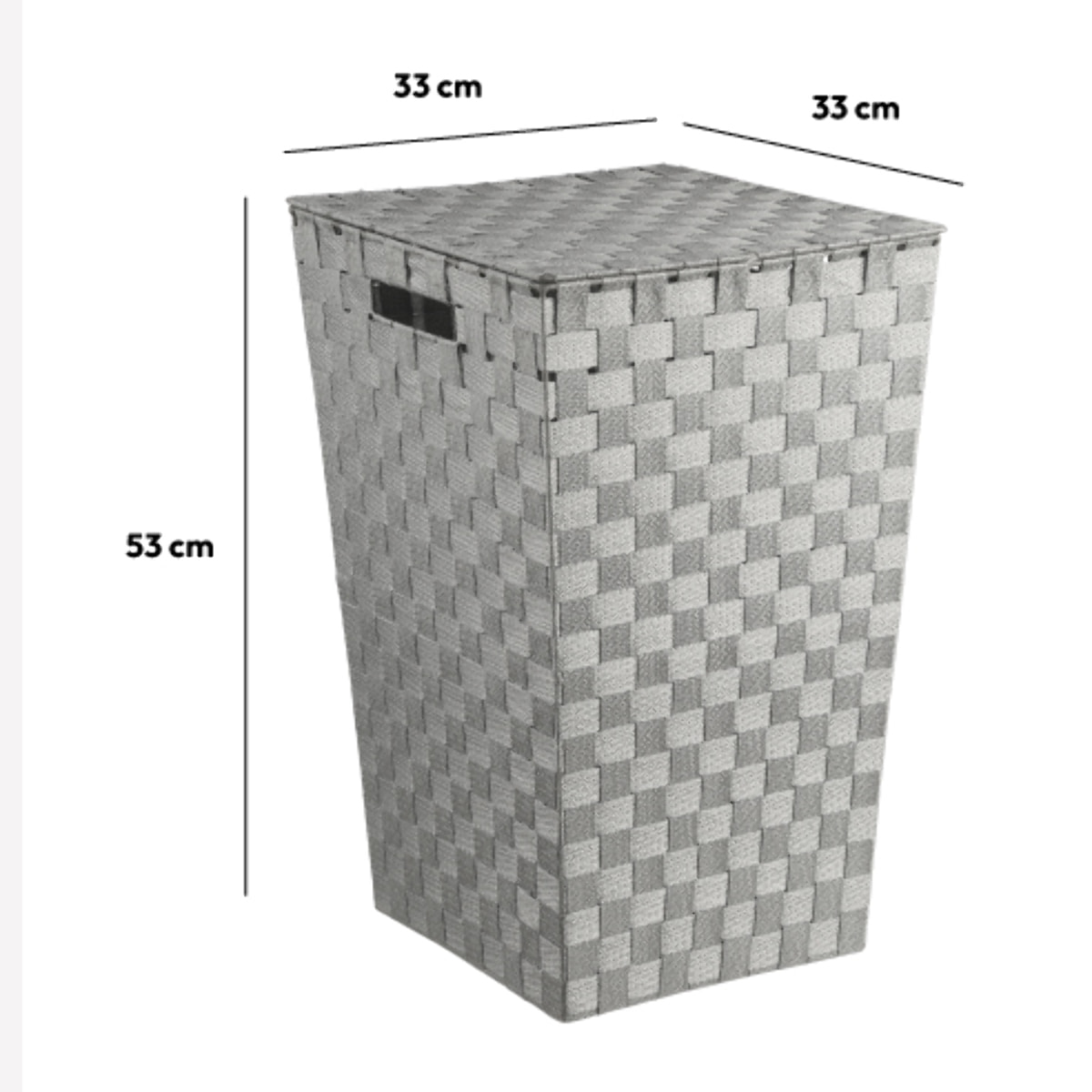 Panier à linge 30L bisauté Gris clair Lise