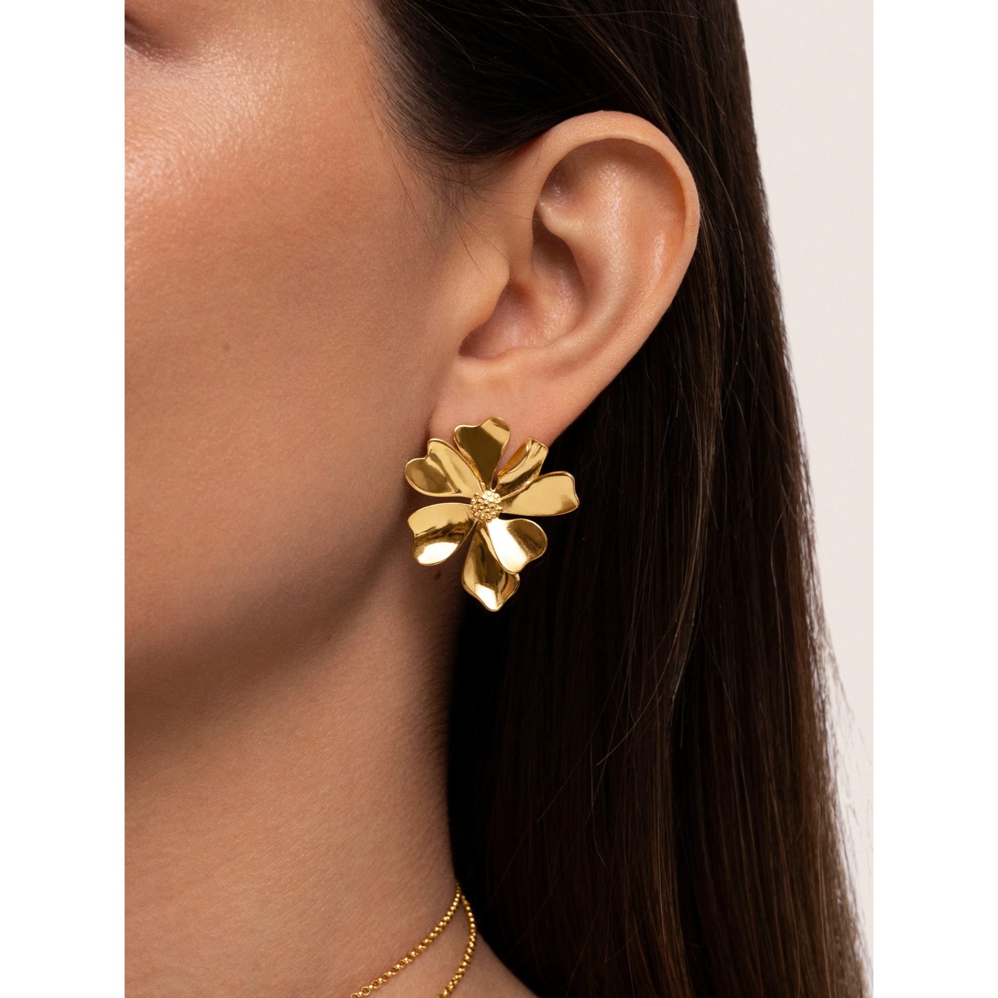 Orecchino Flower Spring Placcato Oro