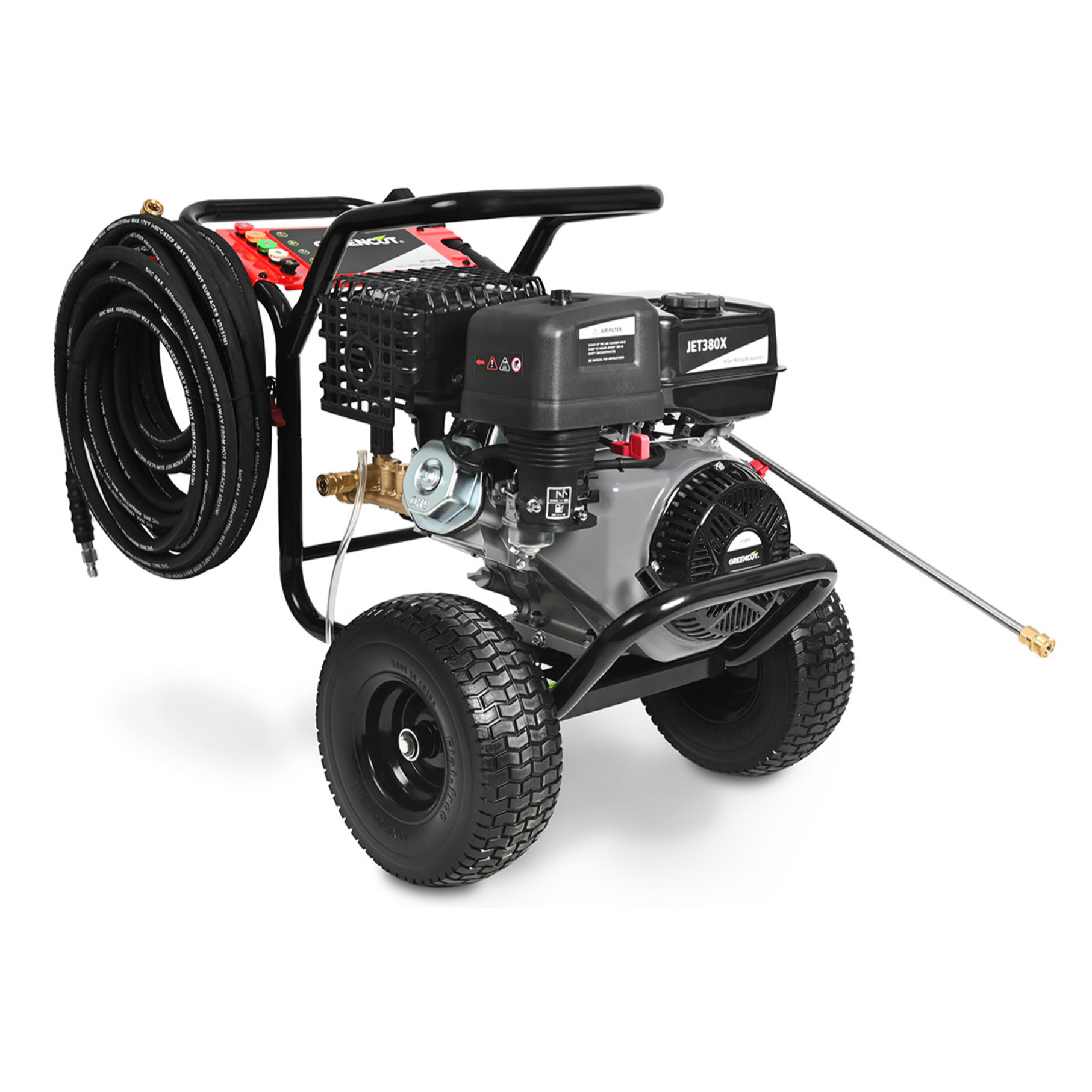 Hidrolimpiadora con motor gasolina 4 tiempos de 210cc 8cv - Greencut JET380X