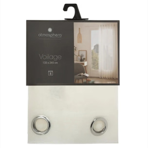 Voilage "Moly" blanc ivoire 135x240cm