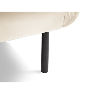 Fauteuil "Vienna" en velours beige clair