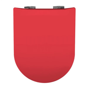 Abattant wood slim déclipsable uni - Carmin