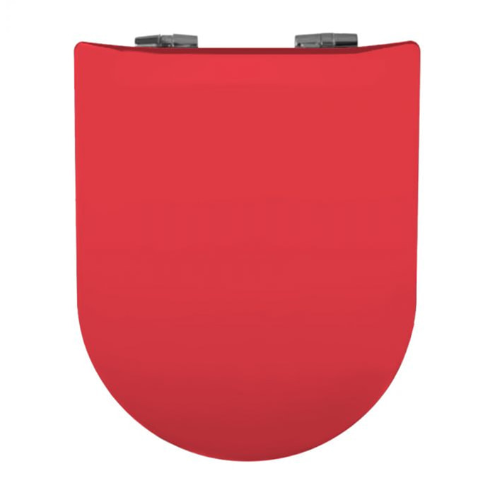 Abattant wood slim déclipsable uni - Carmin