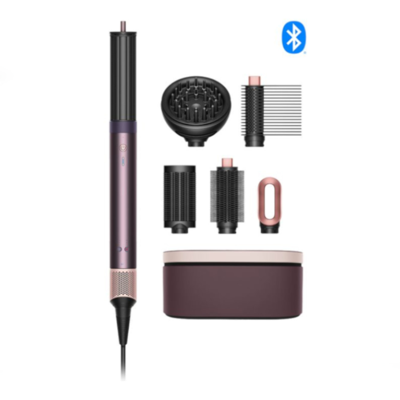 Multi-styler asciugacapelli Dyson Airwrap i.d.™ connesso con diffusore (Jasper plum) | Nuovo