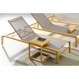 Set di 2 tavolini rettangolari KONNOR in alluminio bianco KONNOR in alluminio giallo senape