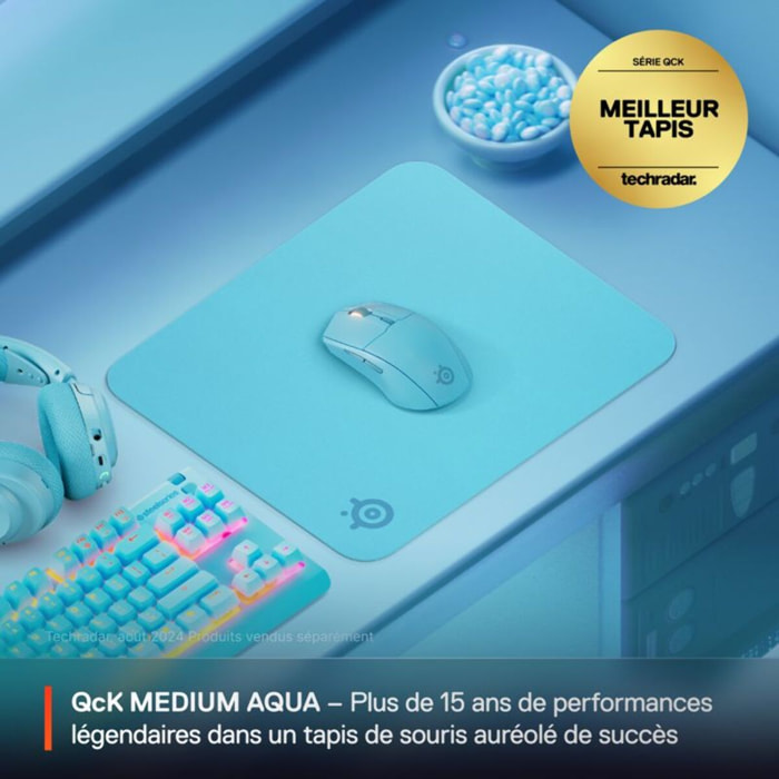 Tapis de souris STEELSERIES QcK M Aqua