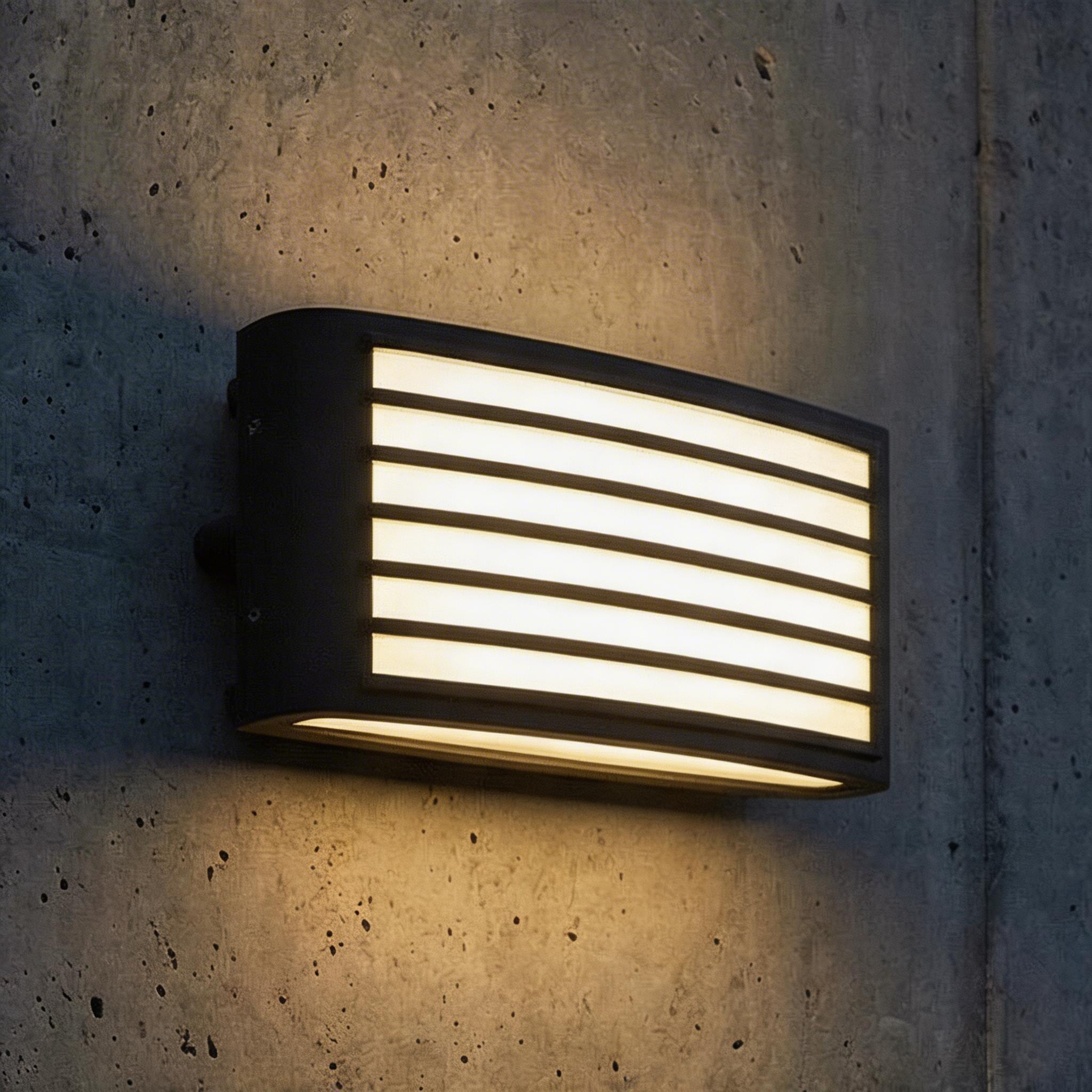 Forlight Zenitha aplique exterior negro con led blanco cálido 3000K