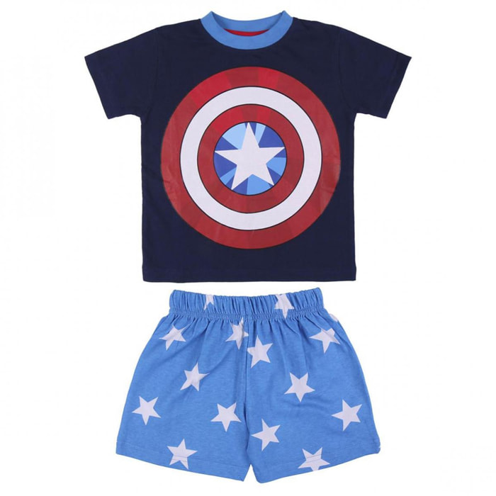 Pigiama corto Capitan America Avengers Lui Marvel Multicolor