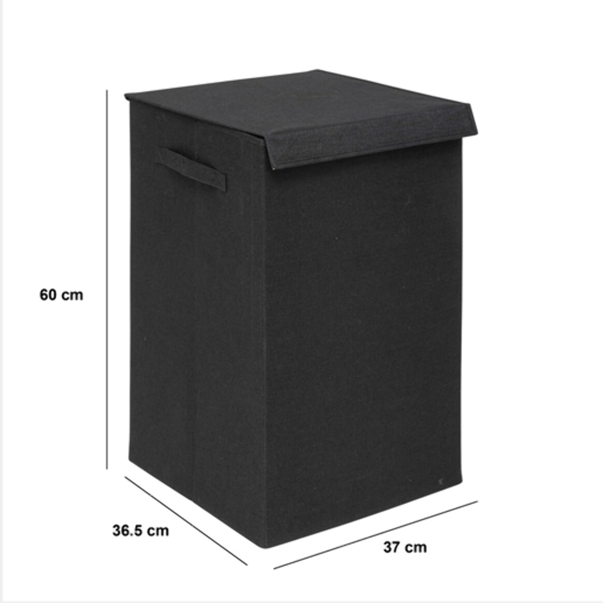 Panier à linge "Colorama" noir 74L