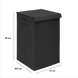 Panier à linge "Colorama" noir 74L