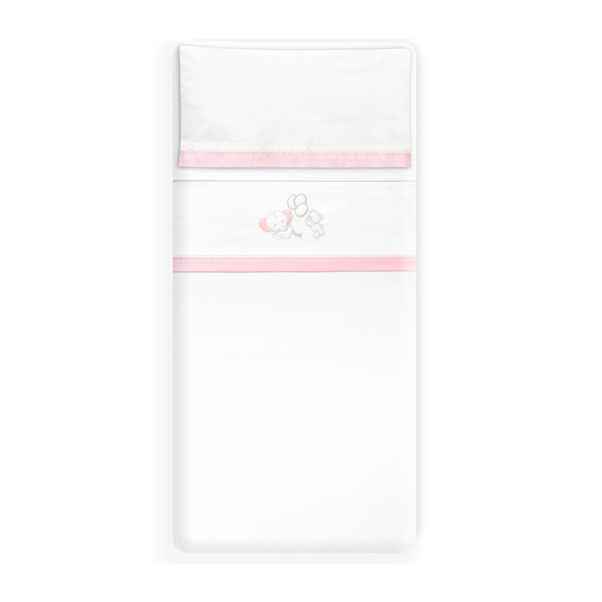 Triptico Coche Oso Elefante Globos Bco/Rosa