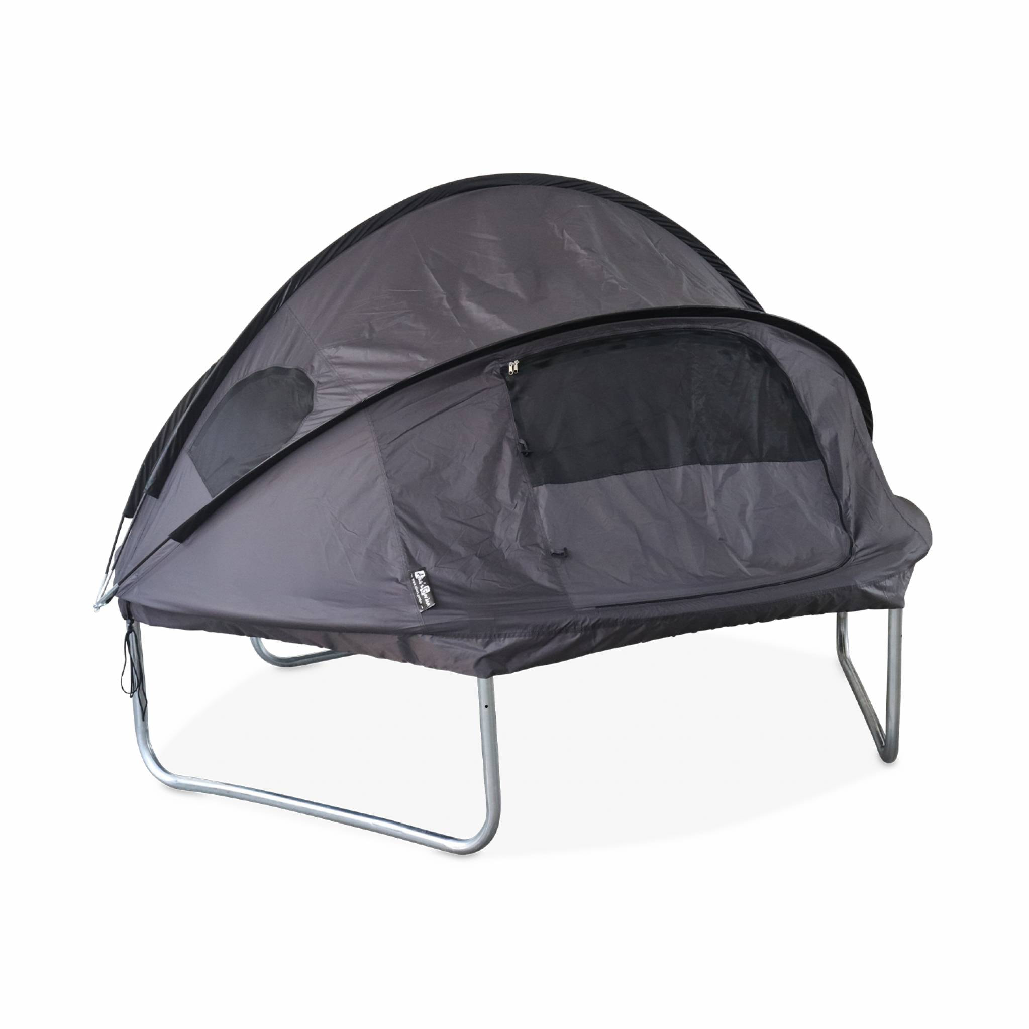 Tente de camping pour trampoline Ø250cm (filet intérieur et extérieur) polyester. traité anti UV. 2 portes. 4  fenêtres & sac de transport