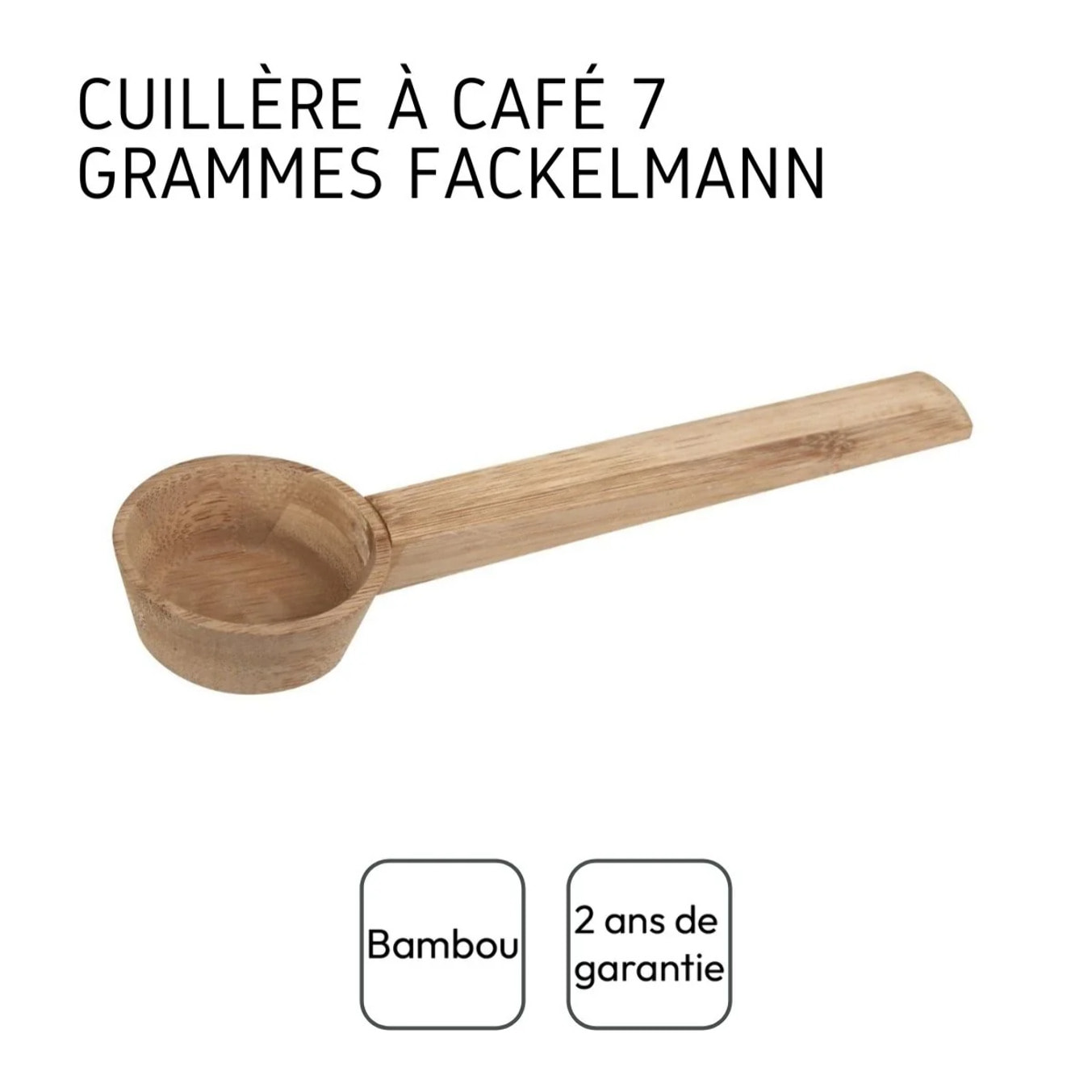 Ensemble de 2 cuillères doseuses à café en bambou Fackelmann