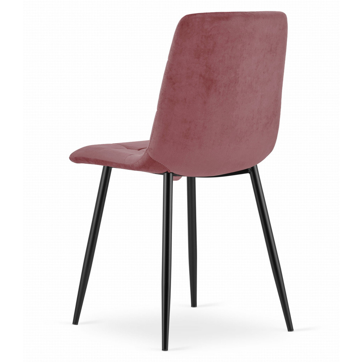 Set di 2 sedie Kara in velluto rosa antico e metallo nero