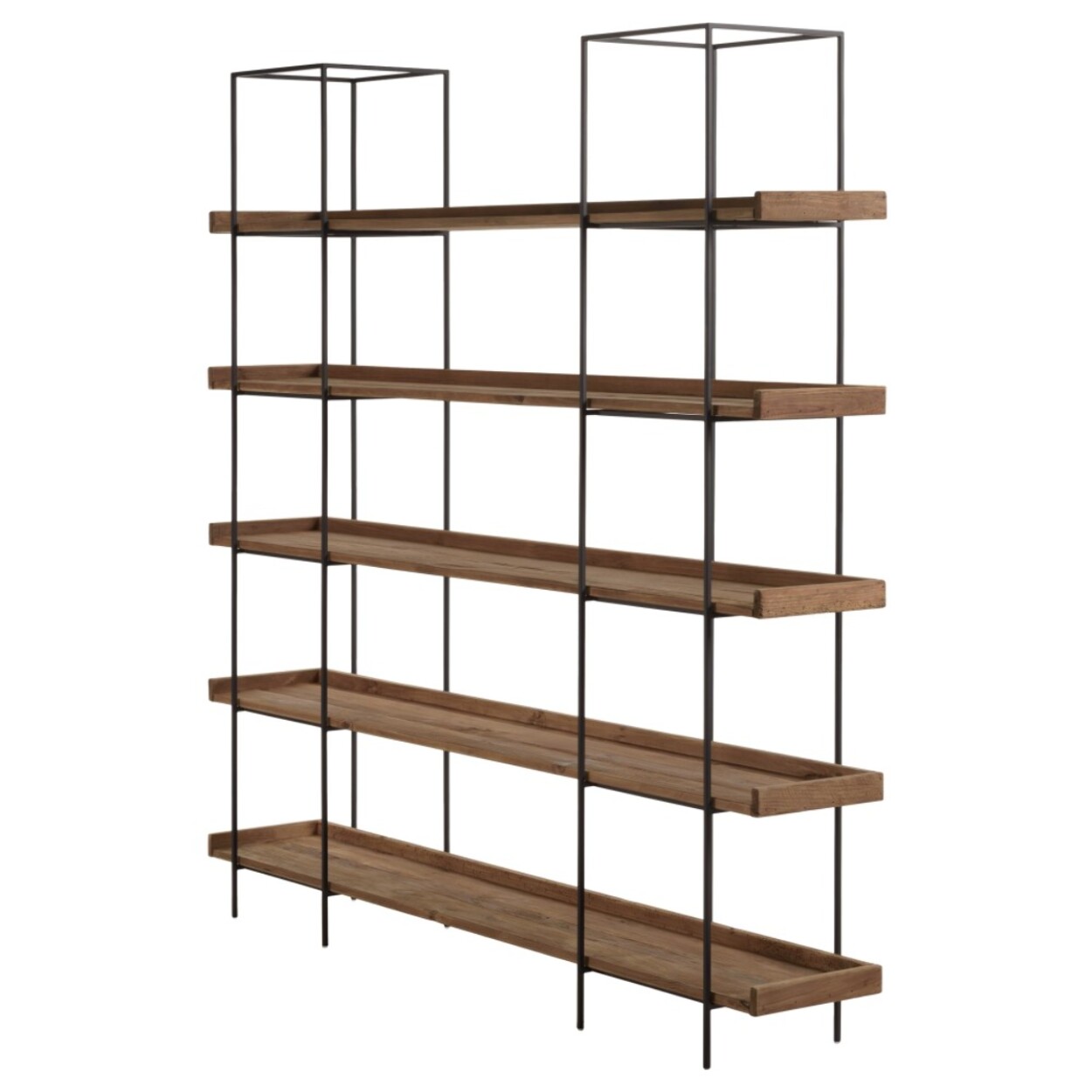 DANDY - Etagère 5 niveaux bois pin recyclé structure métal
