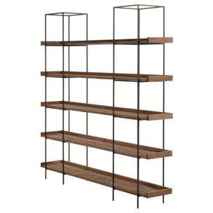 DANDY - Etagère 5 niveaux bois pin recyclé structure métal