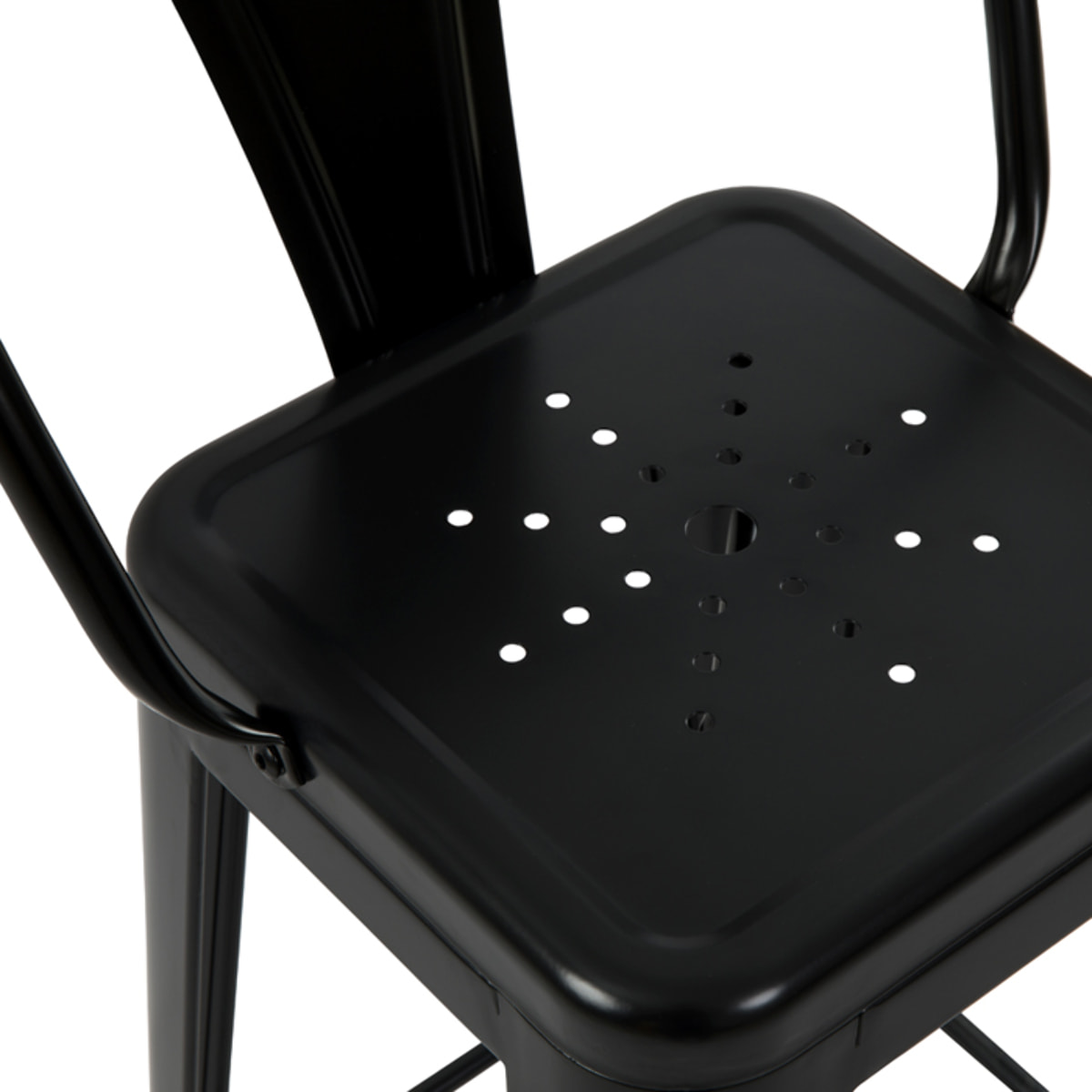 Lot de 2 chaises pour îlot central 67 cm en métal noir mat - Indus