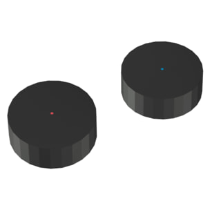 Deux poignées pour mélangeur lavabo Grands Boulevards noir mat