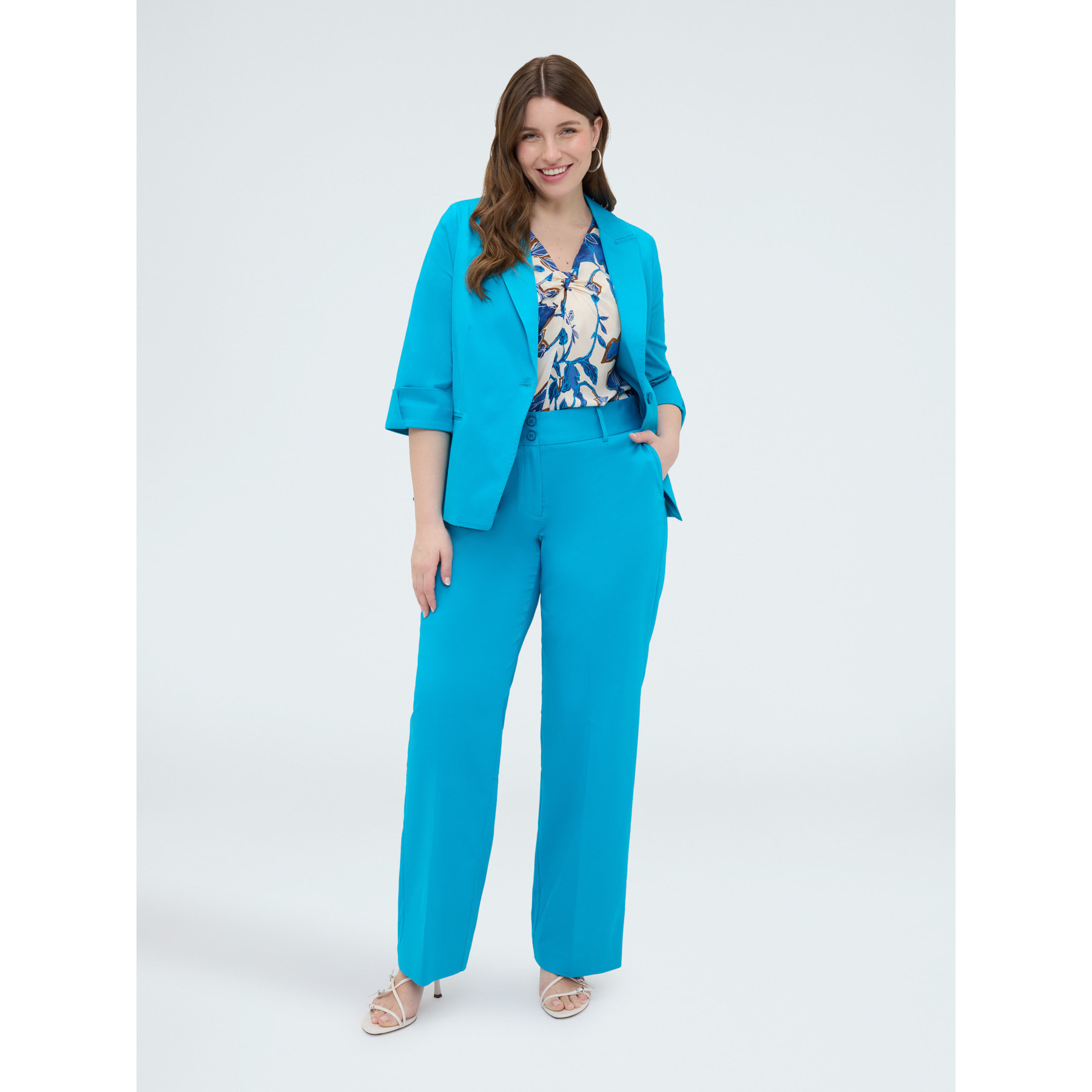 Fiorella Rubino - Pantalones Regular de mezcla de algodón - Light - blue