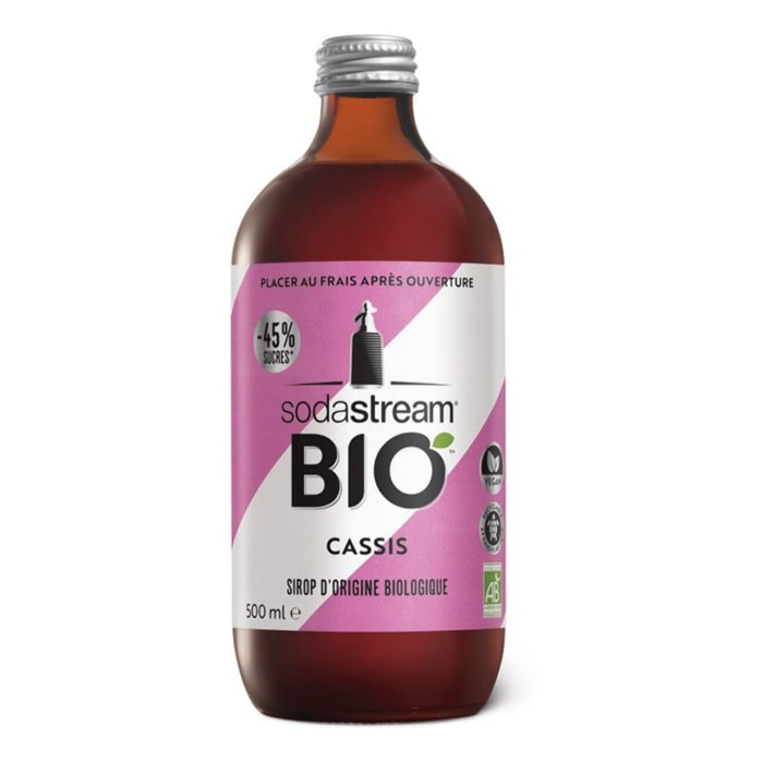 Concentré SODASTREAM Sirop Bio Cassis noir 500ml