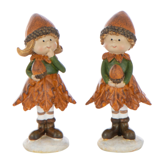 J-Line figurine Garçon + Fille - polyrésine - mix - small - 2 pcs