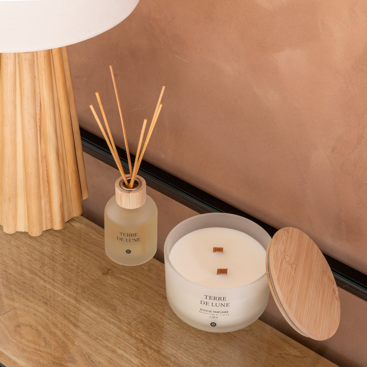 Bougie parfumée Sana 420g pot verre Terre de Lune